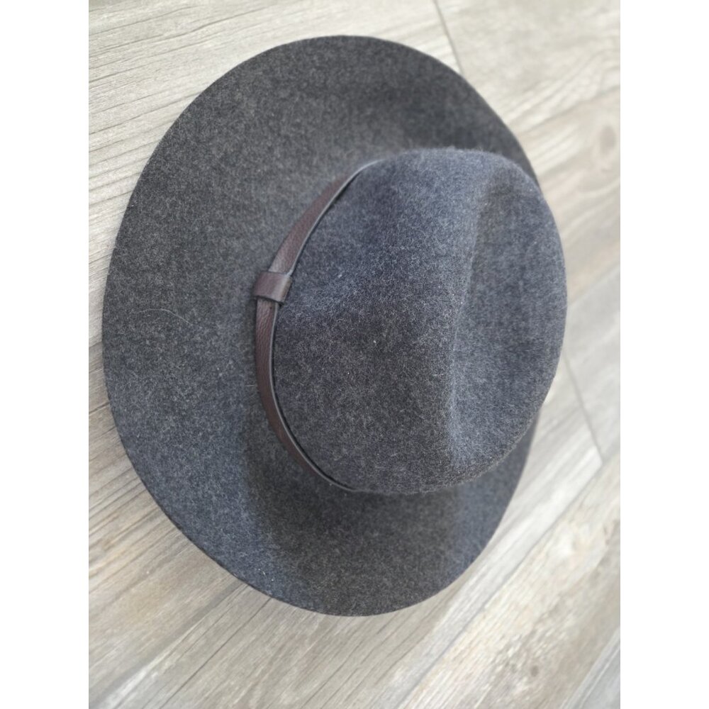 J. Crew Hat Gray Floppy Hat 100% Wool Wide Brim size medium/ large